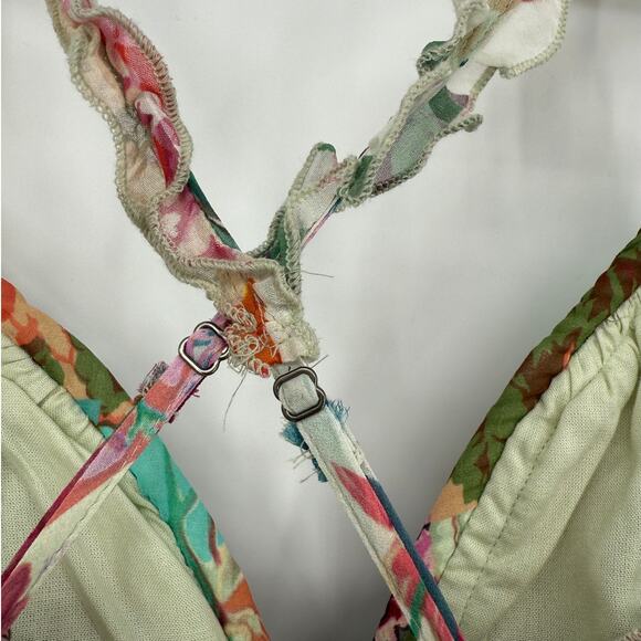 Anthropologie Dress Chiffon Shift Midi Patchwork Print Rose Boho Flowy Nwt XS - Picture 6 of 9